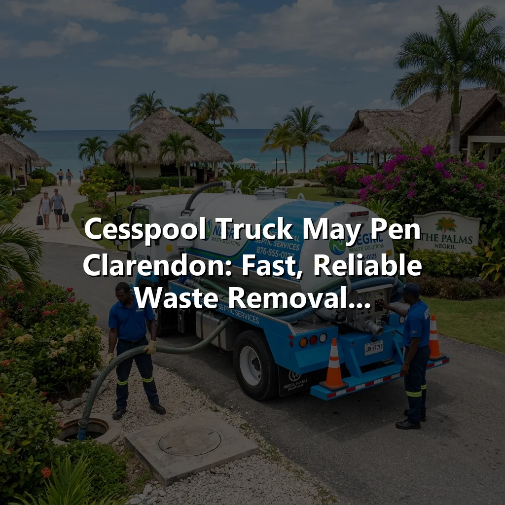 Cesspool Truck May Pen Clarendon: Fast, Reliable Waste Removal...