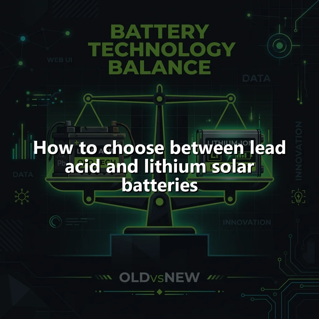 How to choose between lead acid and lithium solar batteries