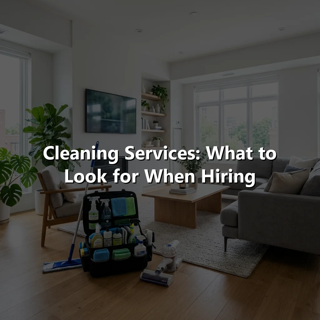 Cleaning Services: What to Look for When Hiring