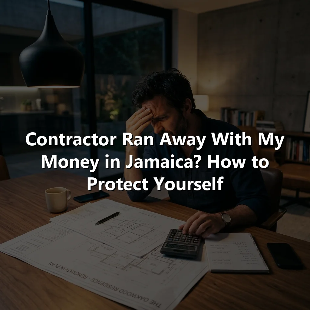 Contractor Ran Away With My Money in Jamaica? How to Protect Y...