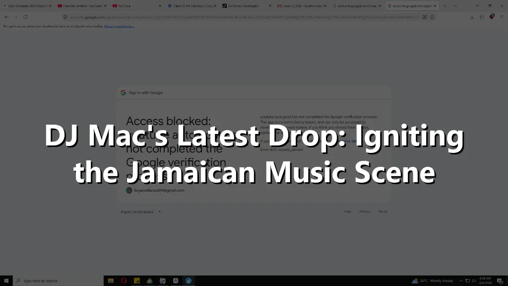 DJ Mac's Latest Drop: Igniting the Jamaican Music Scene