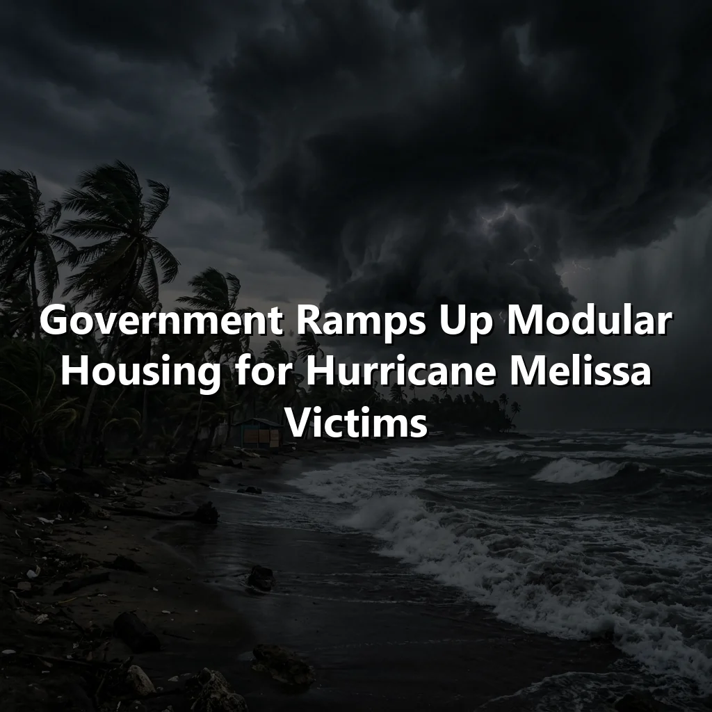 Government Ramps Up Modular Housing for Hurricane Melissa Victims