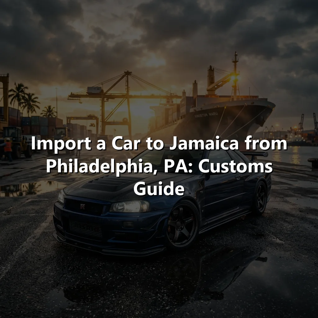 Import a Car to Jamaica from Philadelphia, PA: Customs Guide