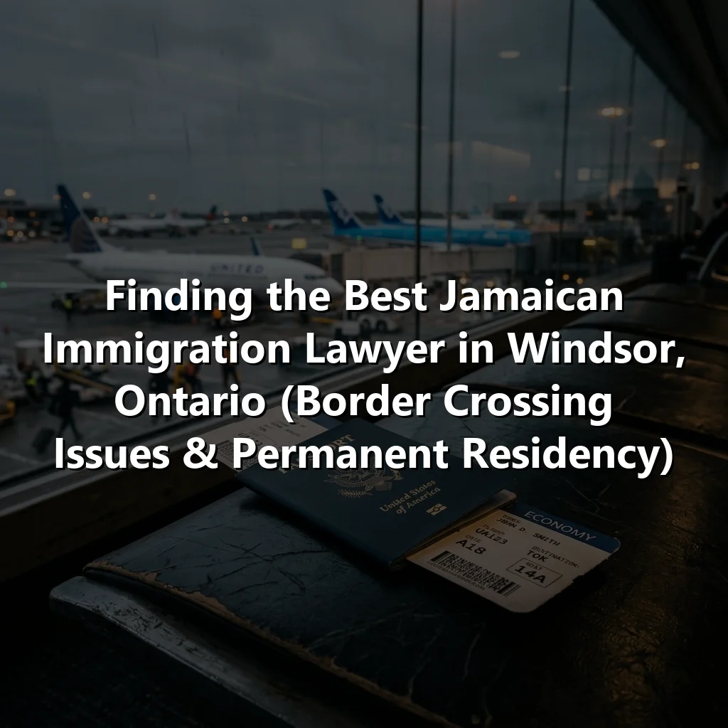 Finding the Best Jamaican Immigration Lawyer in Windsor, Ontario (Border Crossing Issues & Permanent Residency)