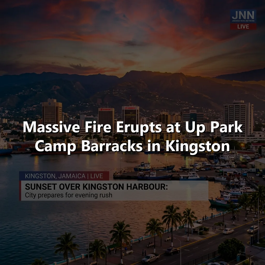 Massive Fire Erupts at Up Park Camp Barracks in Kingston