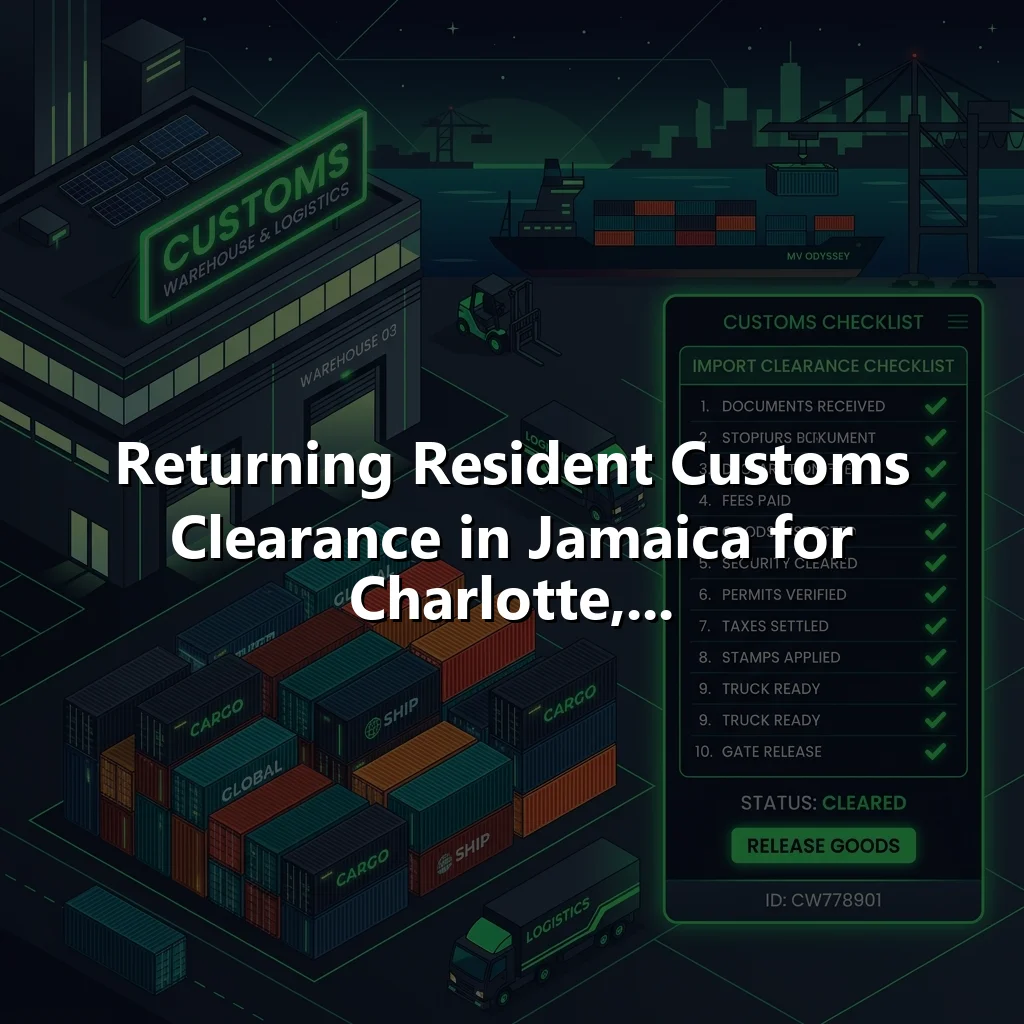 Returning Resident Customs Clearance in Jamaica for Charlotte,...