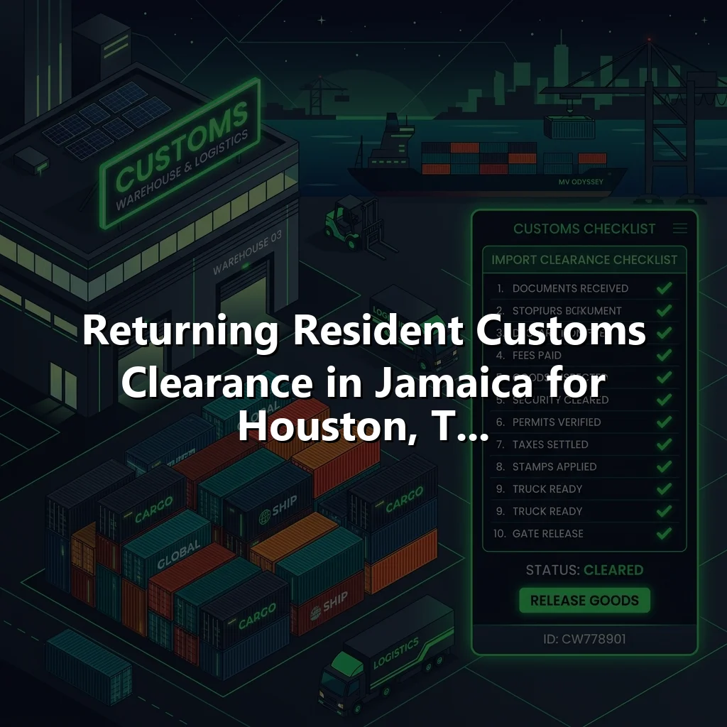 Returning Resident Customs Clearance in Jamaica for Houston, T...