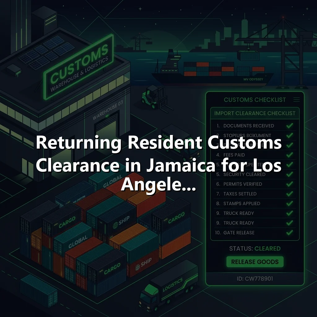 Returning Resident Customs Clearance in Jamaica for Los Angele...