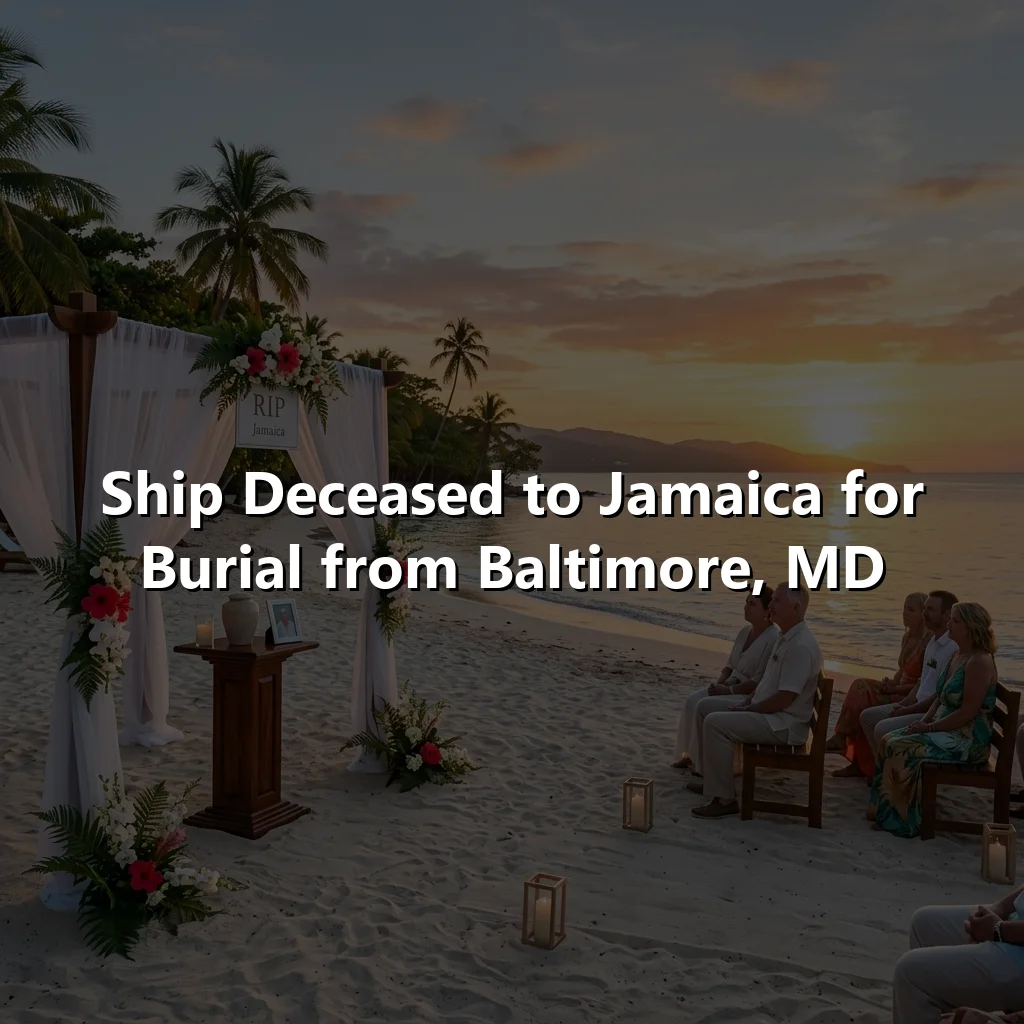 Ship Deceased to Jamaica for Burial from Baltimore, MD