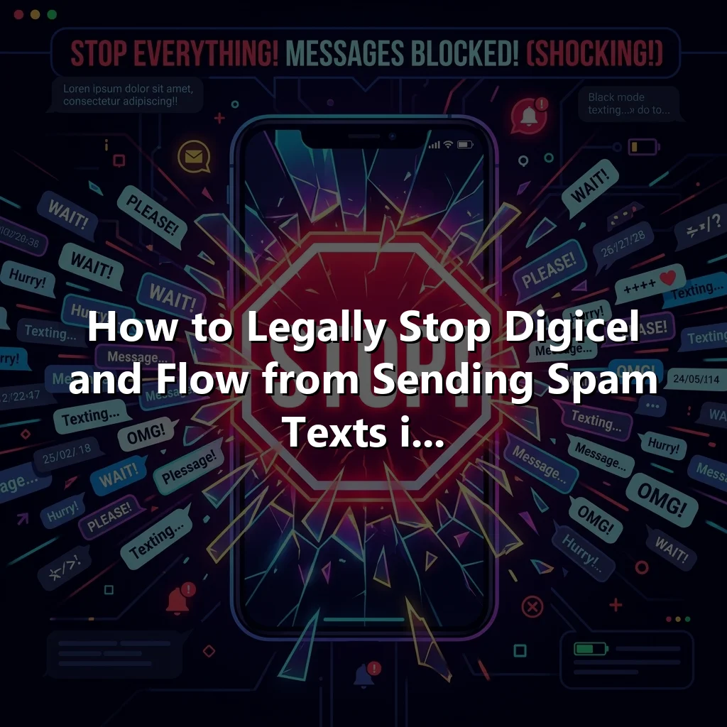 How to Legally Stop Digicel and Flow from Sending Spam Texts i...