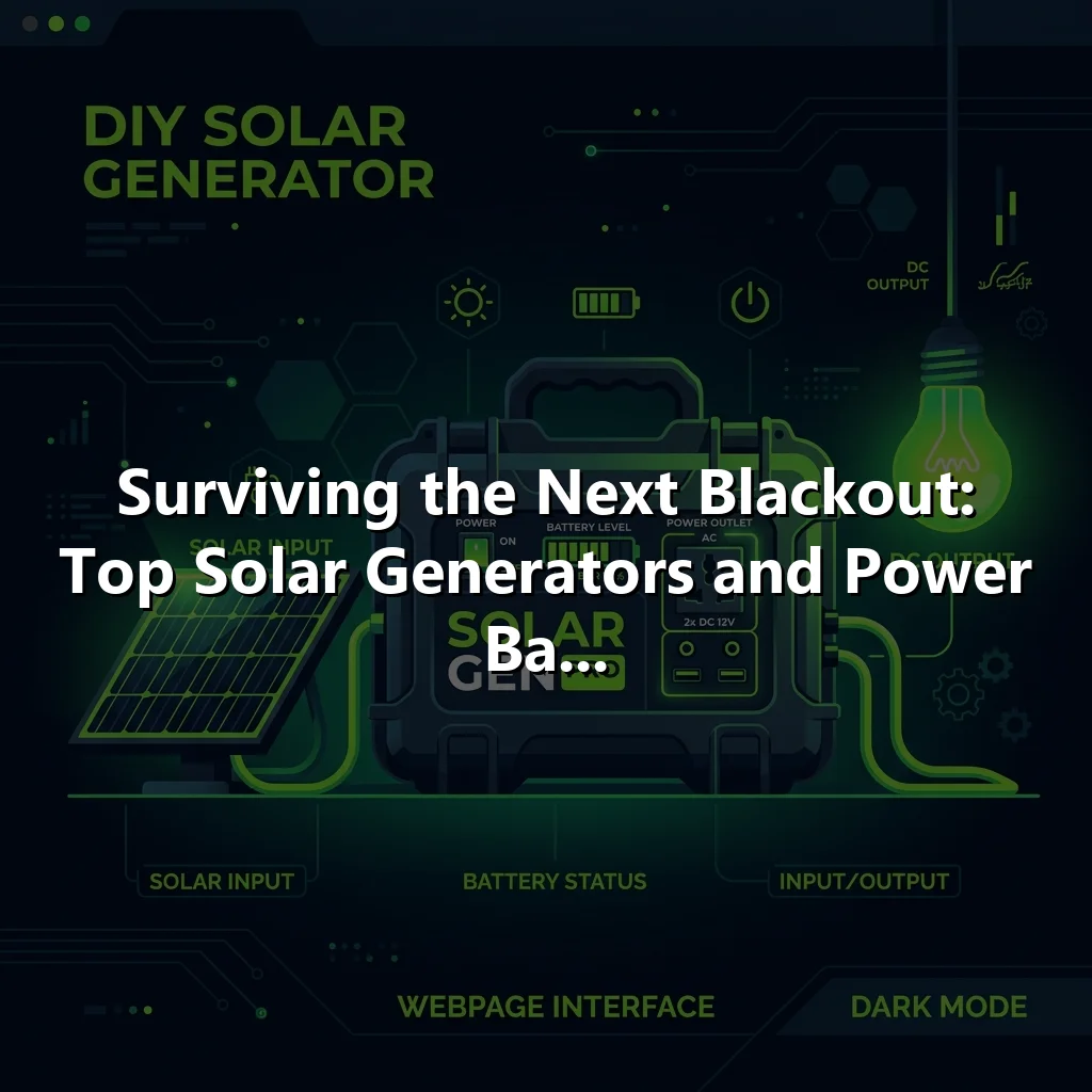 Surviving the Next Blackout: Top Solar Generators and Power Ba...