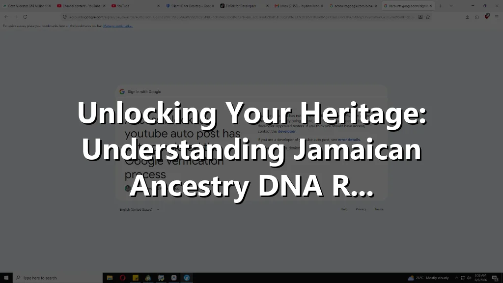 Unlocking Your Heritage: Understanding Jamaican Ancestry DNA R...