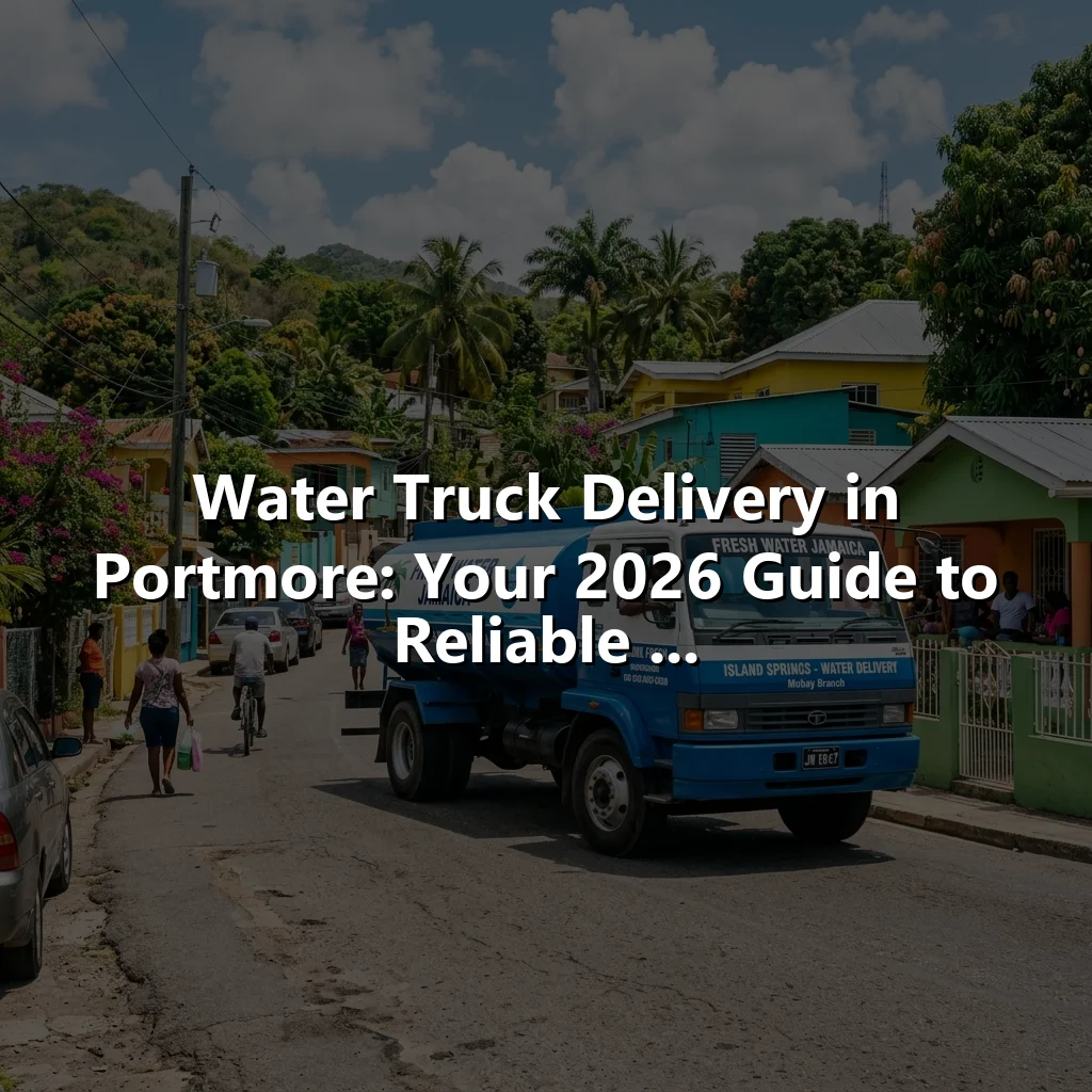 Water Truck Delivery in Portmore: Your 2026 Guide to Reliable ...