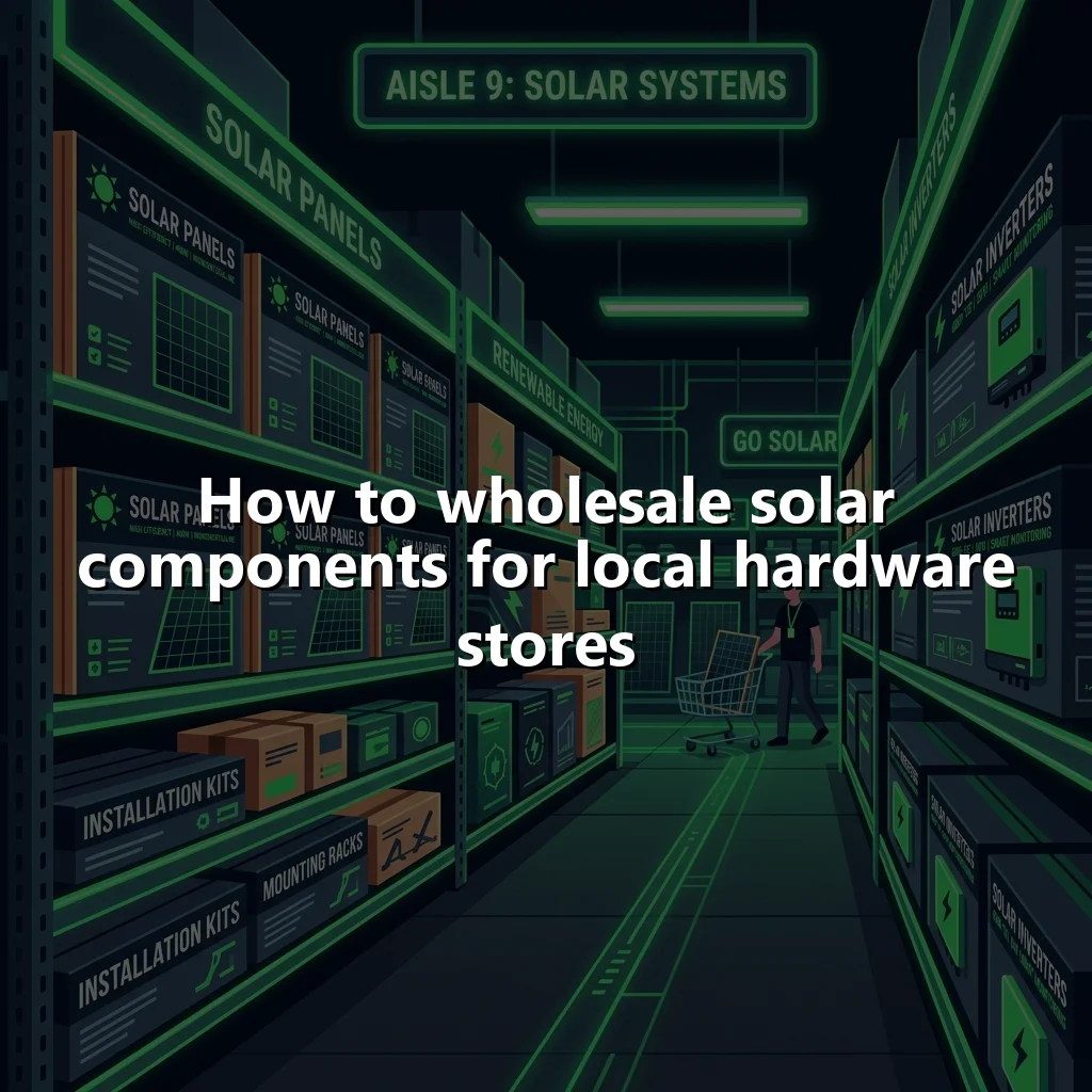How to wholesale solar components for local hardware stores