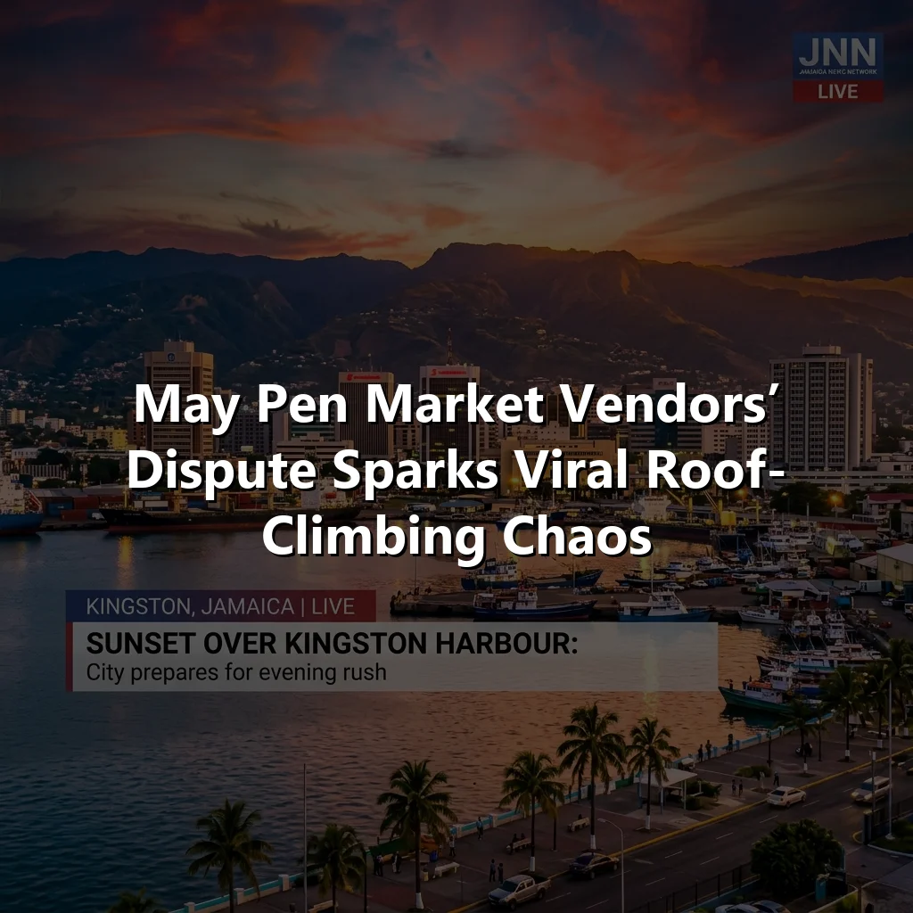 May Pen Market Vendors’ Dispute Sparks Viral Roof-Climbing Chaos
